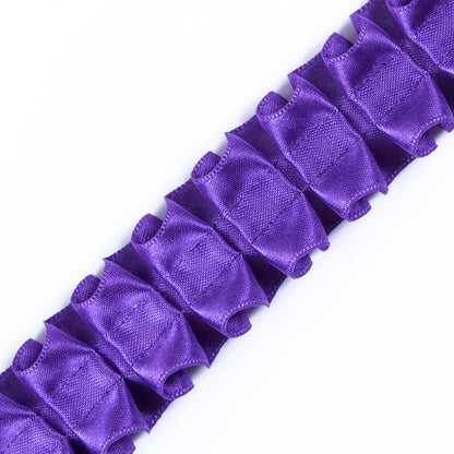 Italian Purple Box Pleated Trimming - 1 - Detail