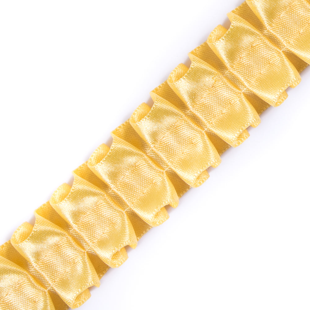 Italian Yellow Box Pleated Trimming - 1 - Detail