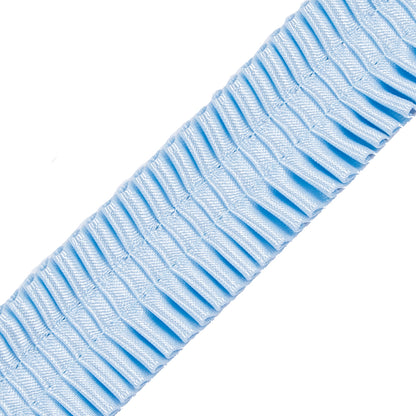 Italian Blue Deep Knife Pleated Trimming - 1 - Detail