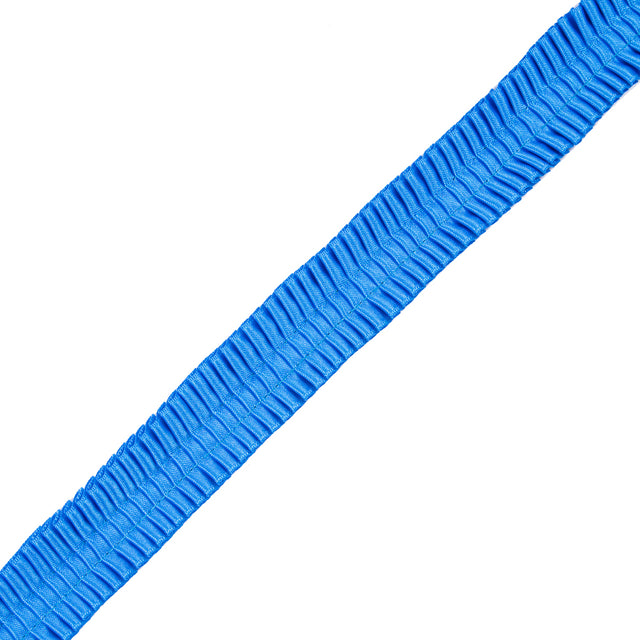 Italian Electric Blue Deep Knife Pleated Trimming - 1"