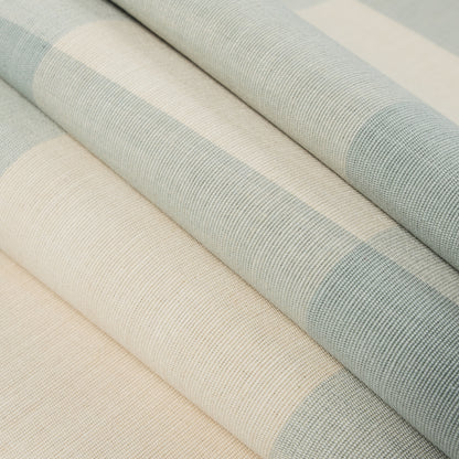 Spa Blue Buffalo Checked Cotton Woven - Folded