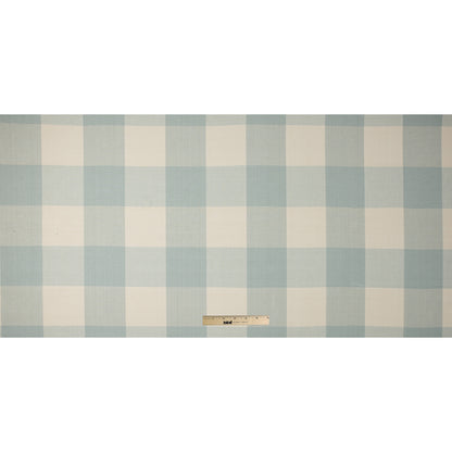 Spa Blue Buffalo Checked Cotton Woven - Full