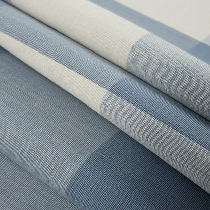 Soft Blue Buffalo Checked Cotton Woven Folded