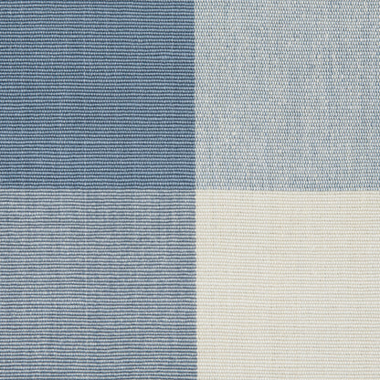 Soft Blue Buffalo Checked Cotton Woven Detail