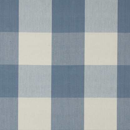 Soft Blue Buffalo Checked Cotton Woven