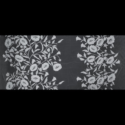 Floral Embroidered Tulle - White on White Full