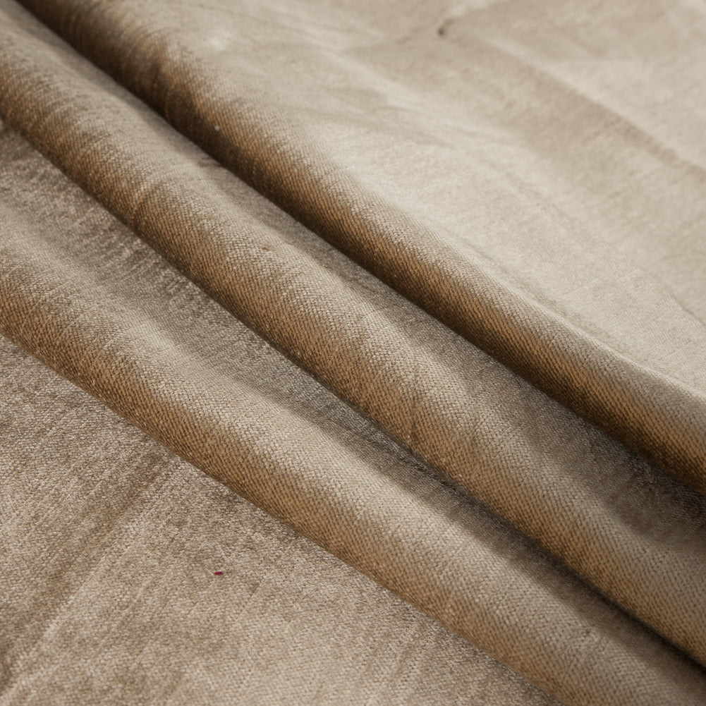Warm Sand Cotton and Rayon Velveteen - Folded