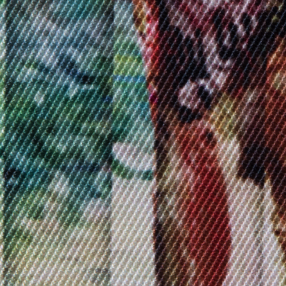 Digitally Printed Pleat Imitation Deer in a Forest on a Mikado/Twill Detail
