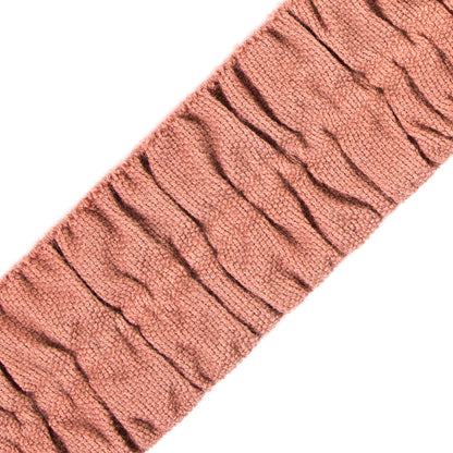Italian Dusty Rose Ruched Stretch Wool Trimming - 1.5 - Detail