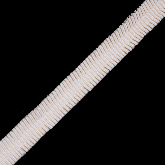 Italian Ivory Deep Knife Pleated Trimming - 1"