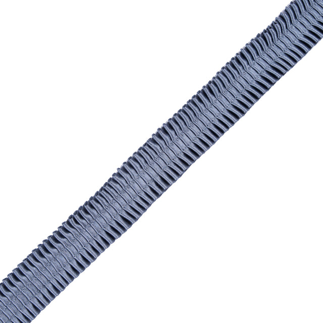 Italian Victorian Blue Deep Knife Pleated Trimming - 1