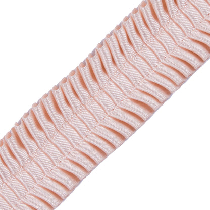 Italian Blush Deep Knife Pleated Trimming - 1" Detail