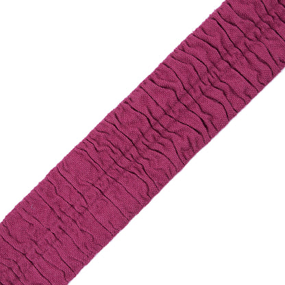 Italian Wine Ruched Stretch Wool Trimming - 2.375"