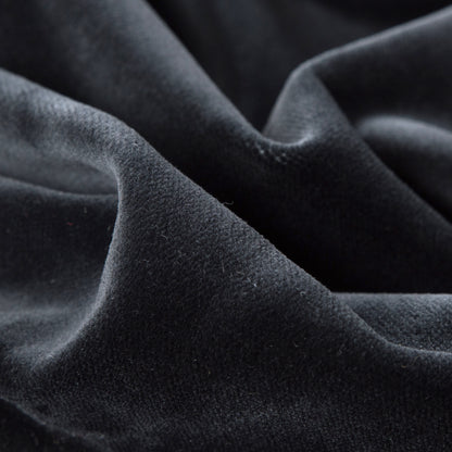 Black Solid Cotton Velveteen Detail
