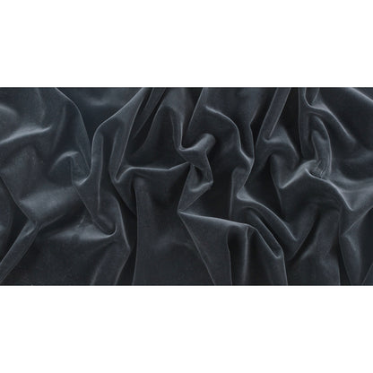 Black Solid Cotton Velveteen Full