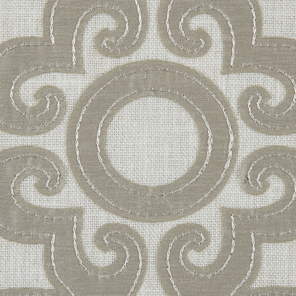 Linen Damask Embroidered Linen - Detail