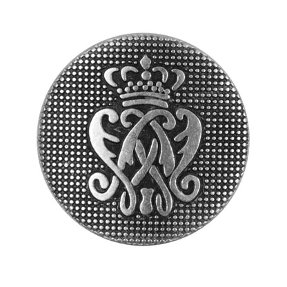 Italian Silver Crest Zamac Button - 44L/28mm