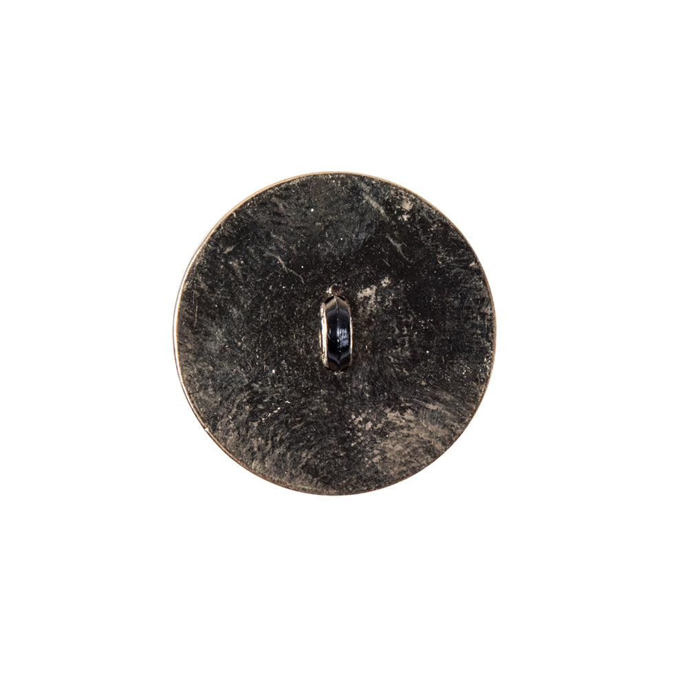 Italian Black and Gold Zamac Button - 32L/20mm - Detail