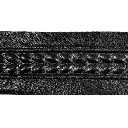 Italian Black Embossed Faux Leather - 1.75 - Detail