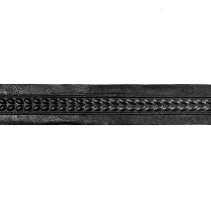 Italian Black Embossed Faux Leather - 1.75