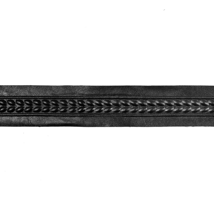 template--25130090922057__main-Italian Black Embossed Faux Leather - 1.75