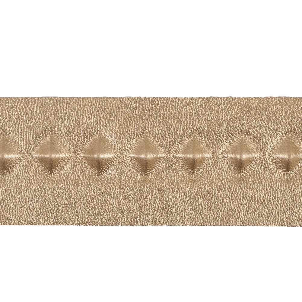 Italian Gold Stud Embossed Faux Leather - 1.75 - Detail