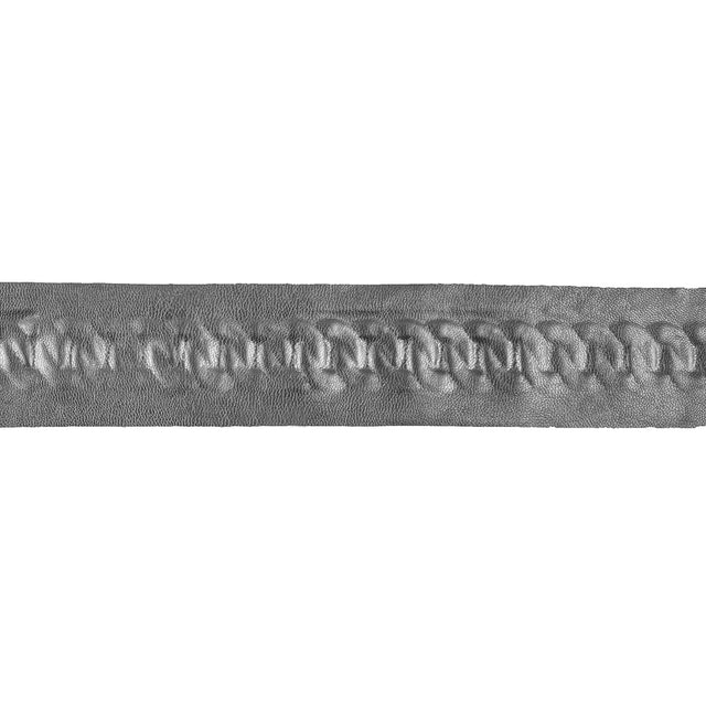 Italian Silver Chain-Link Embossed Faux Leather - 1.75