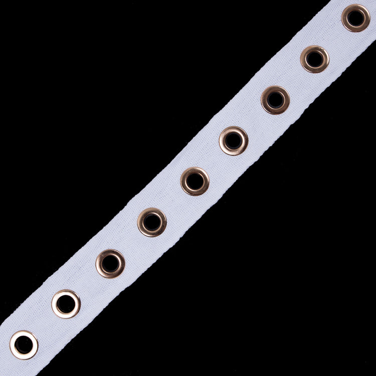 template--26688905969737__main-Italian White Tape with Gold Grommets - 1.25"