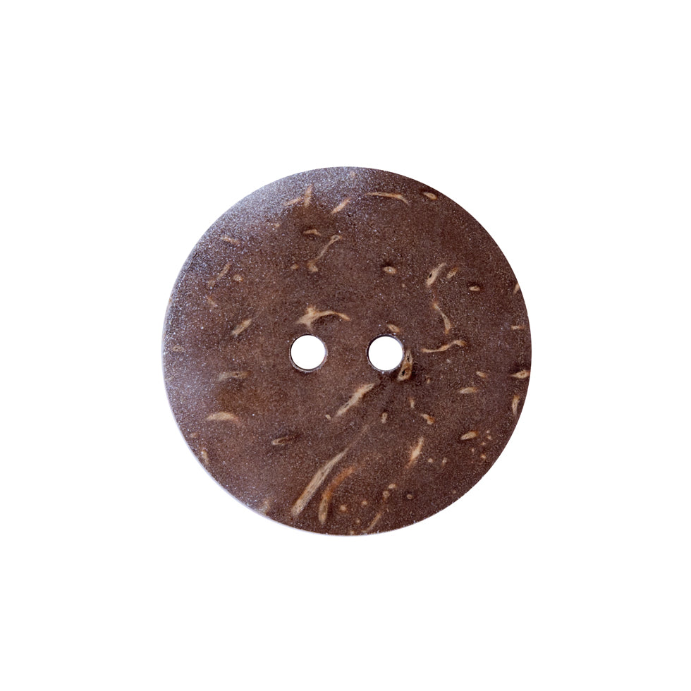 Italian Red, Orange and White Coconut Button - 36L/23mm Detail