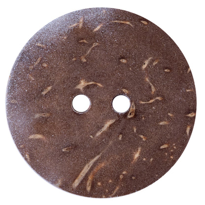 Italian Red/Orange/White Coconut Button - 64L/40mm - Detail