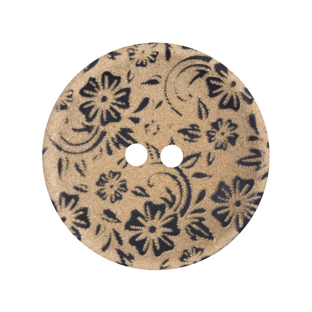 Italian Metallic Gold Lasered Button - 44L/28MM