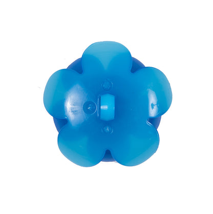 Italian Blue Floral Shank-Back Button - 40L/25mm - Detail