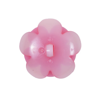 Italian Pink Floral Shank-Back Button - 40L/25mm - Detail