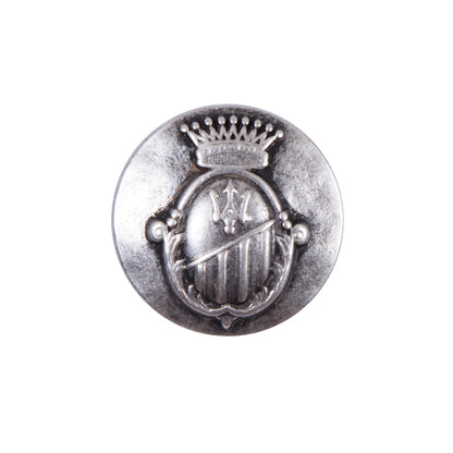 Italian Silverr Zamac Button - 36L/23mm