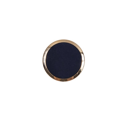 Italian Navy and Gold Plastic Shank-Back Button - 20L/12.5mm