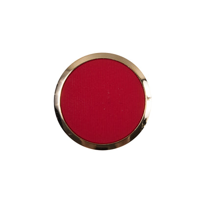 Italian Red/Gold Plastic Shank-Back Button -  30L/19mm