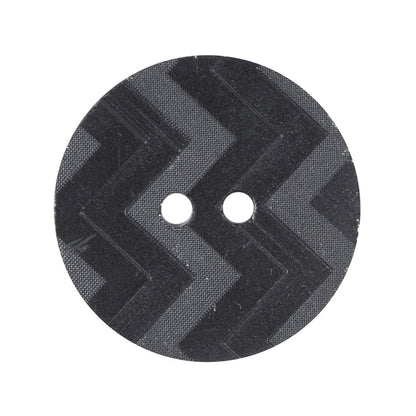 Italian Black and Gold Mirrored Button - 44L/28mm - Detail