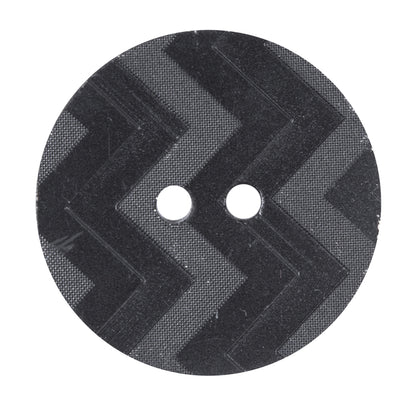 Italian Black and Gold Mirrored Button - 54L/34mm Detail