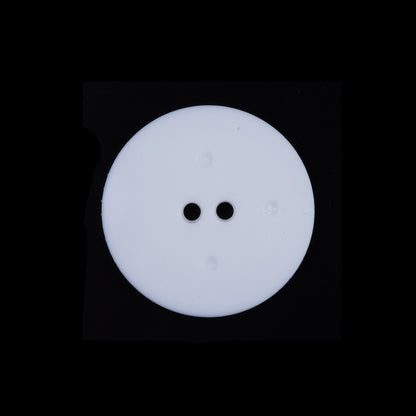 Italian White Textural Plastic Button - 36L/23mm - Detail