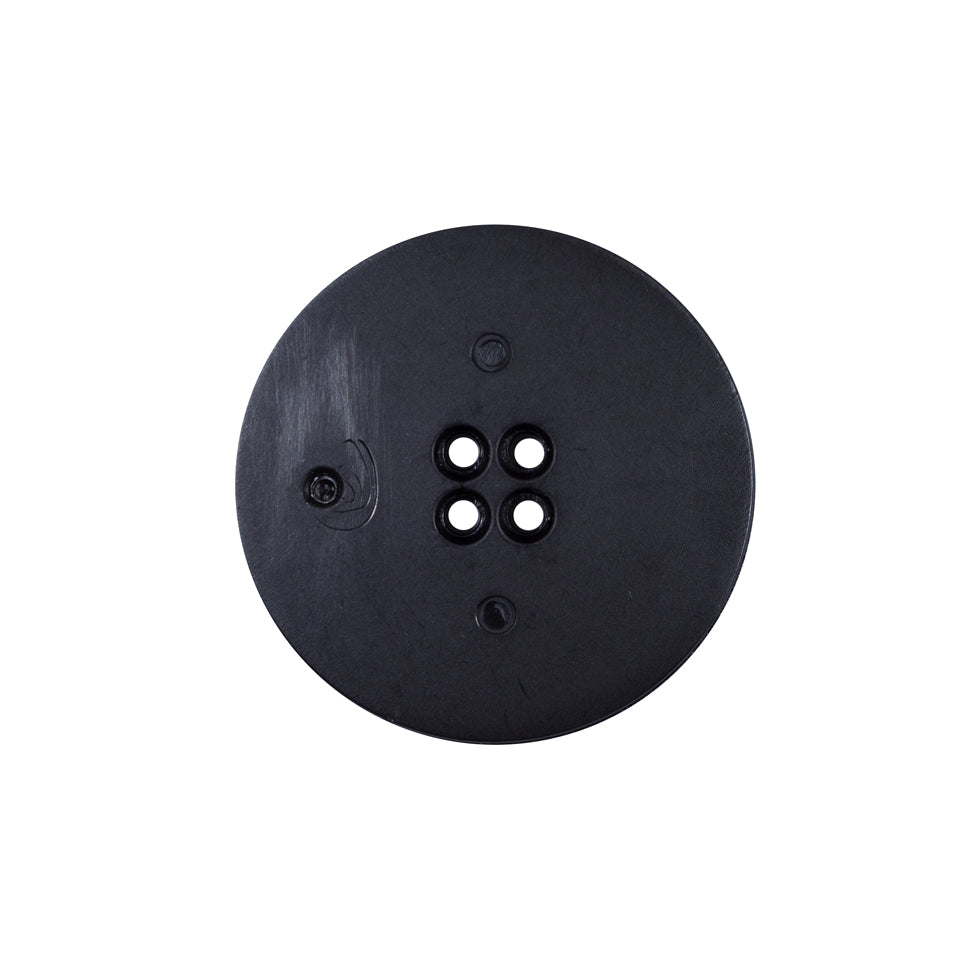 Italian Black Textural Plastic Button - 36L/23mm - Detail