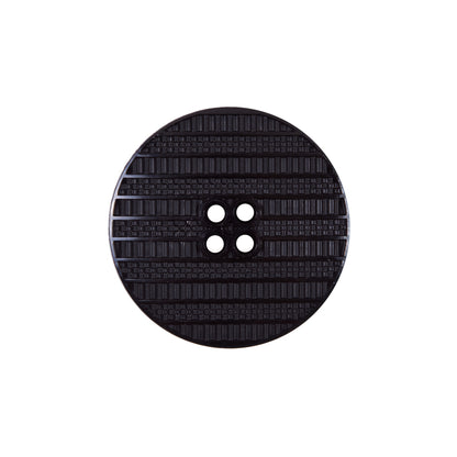 Italian Black Textural Plastic Button - 36L/23mm