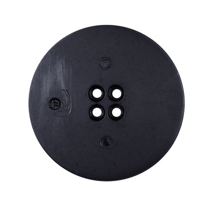 Italian Black Textural Plastic Button - 44L/28mm - Detail