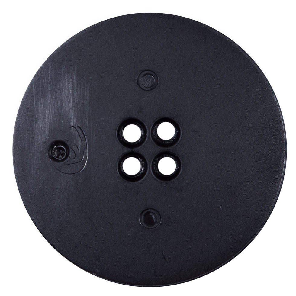 Italian Black Textural Plastic Button - 64L/40mm - Detail