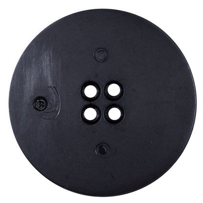 Italian Black Textural Plastic Button - 64L/40mm - Detail