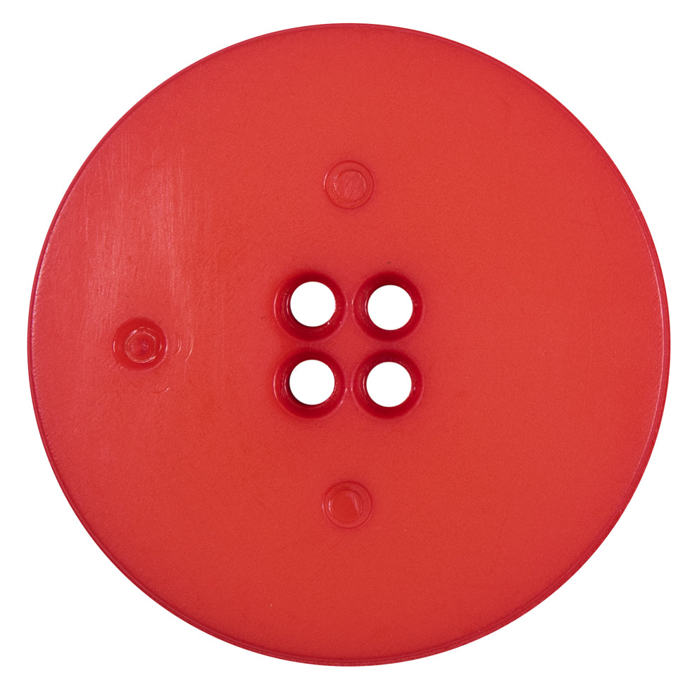 Italian Red Textural Plastic Button - 64L/40mm - Detail