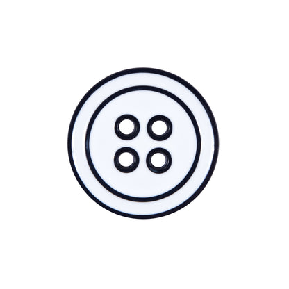 Italian Navy and White Plastic Button - 36L/23mm