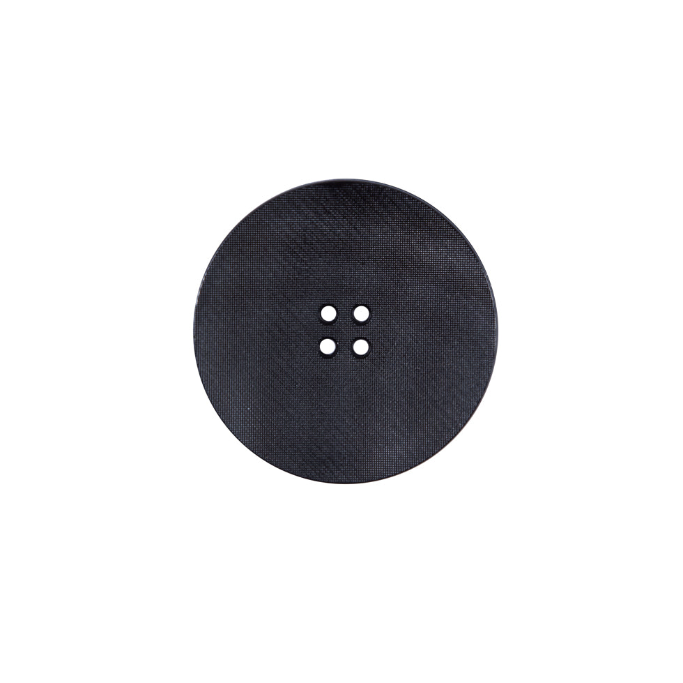 Italian Black Plated Button - 28L/18mm