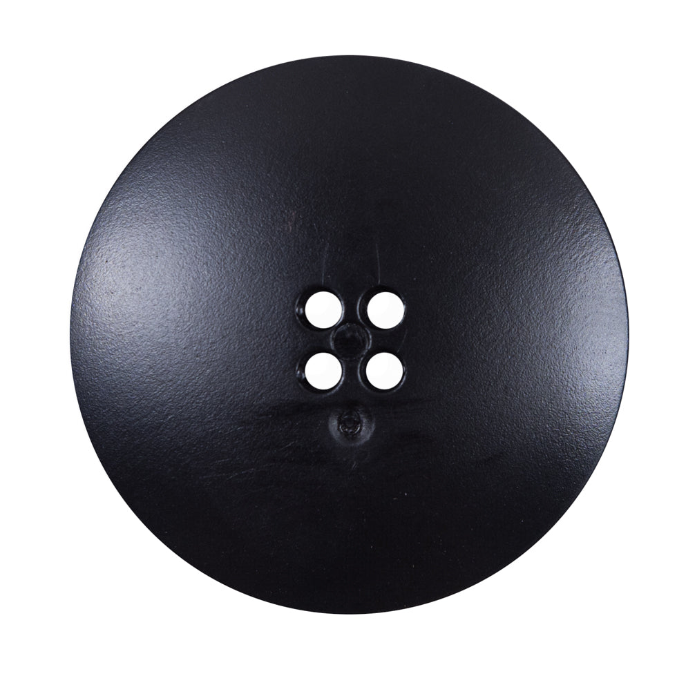 Italian Black Plated Button - 54L/34mm - Detail