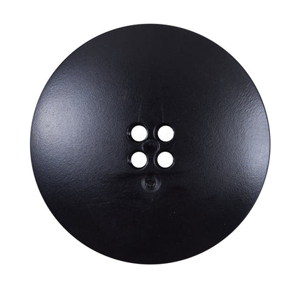 Italian Black Plated Button - 54L/34mm - Detail
