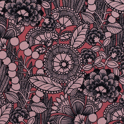 Mauve Ghastlie Gardenia Printed Cotton Woven